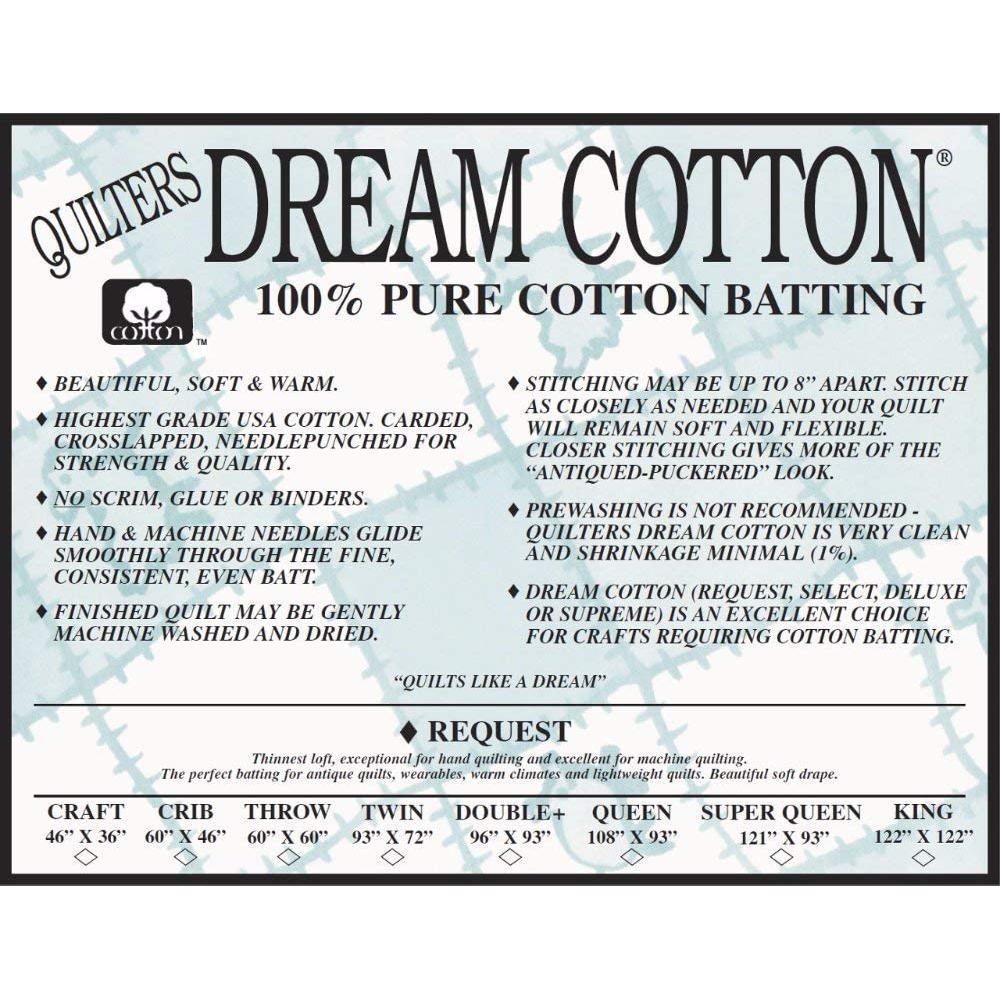 Dream Request Natural Batting - 100% Cotton