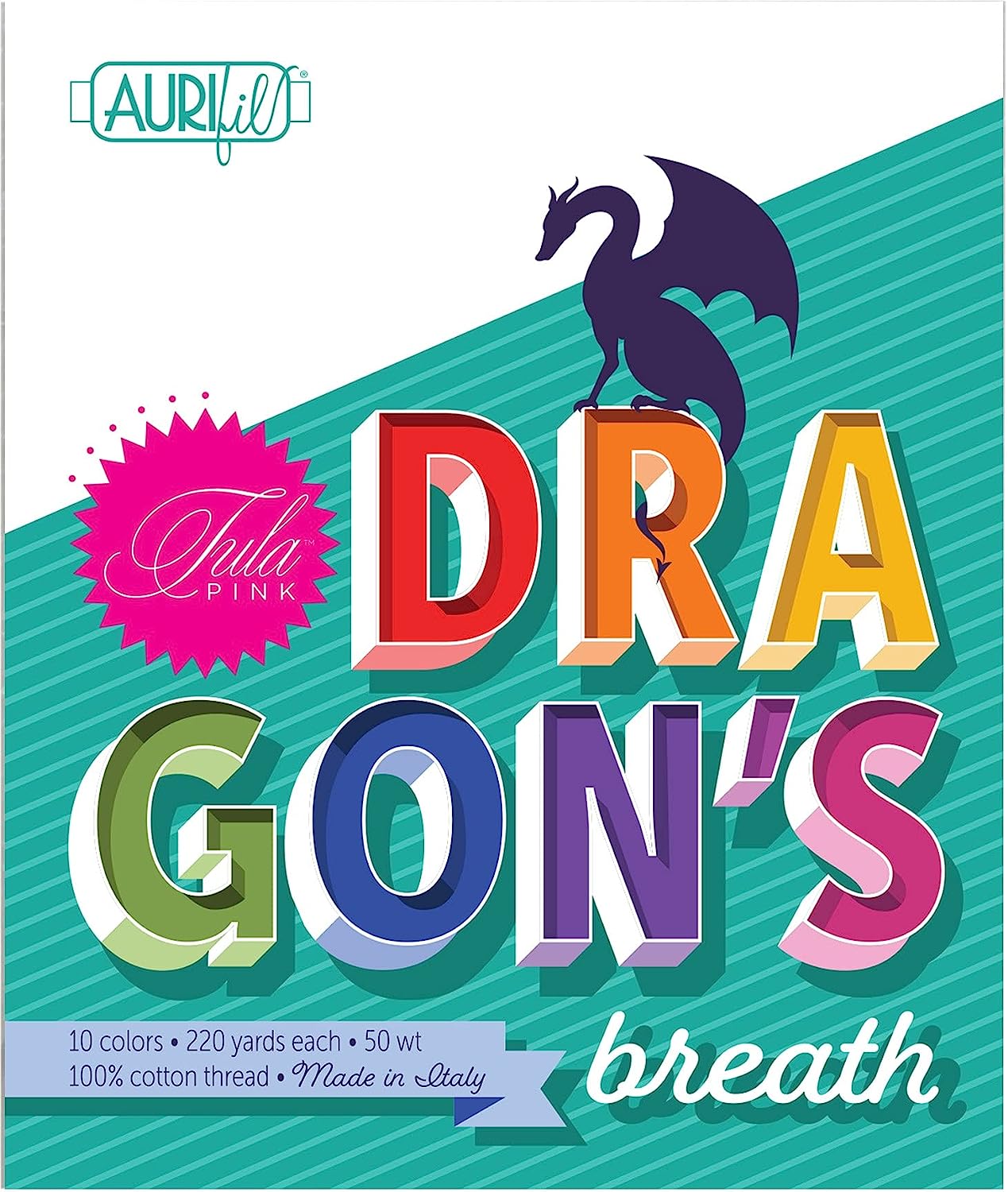 Aurifil Thread Dragon's Breath by Tula Pink