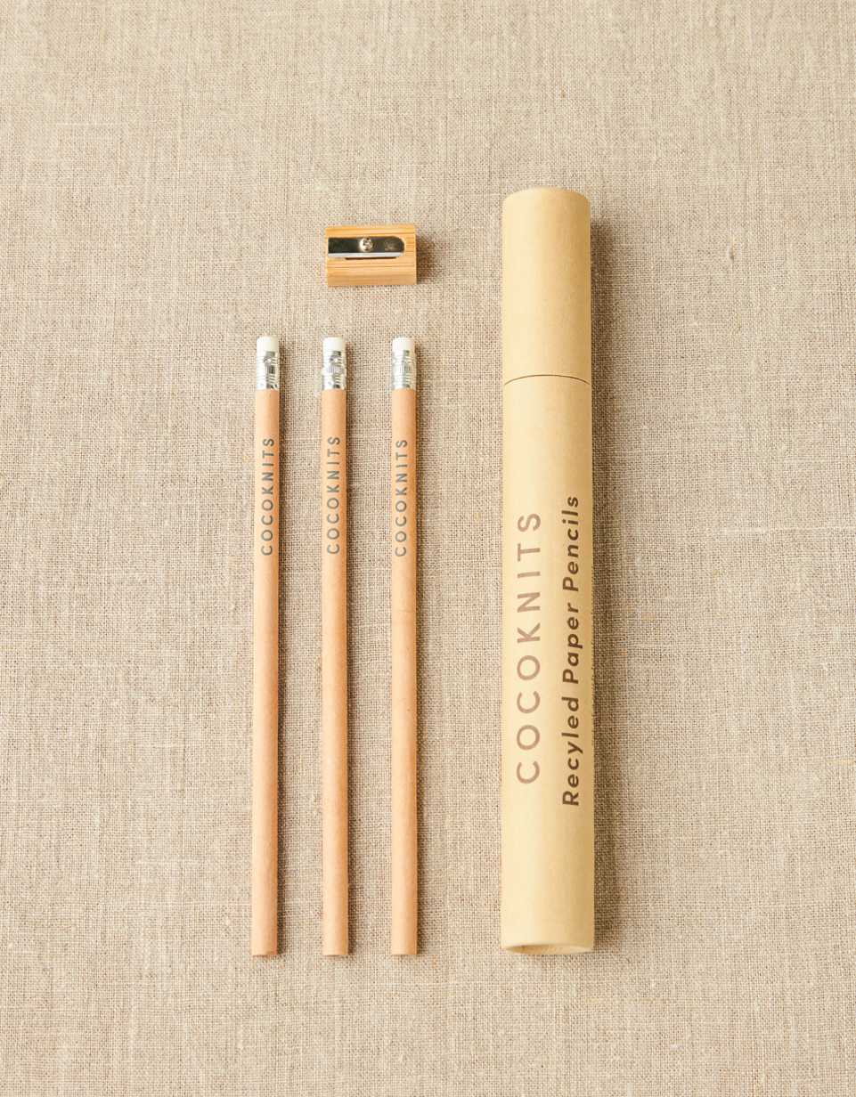 Recycled Paper Pencils with Sharpener from CocoKnits