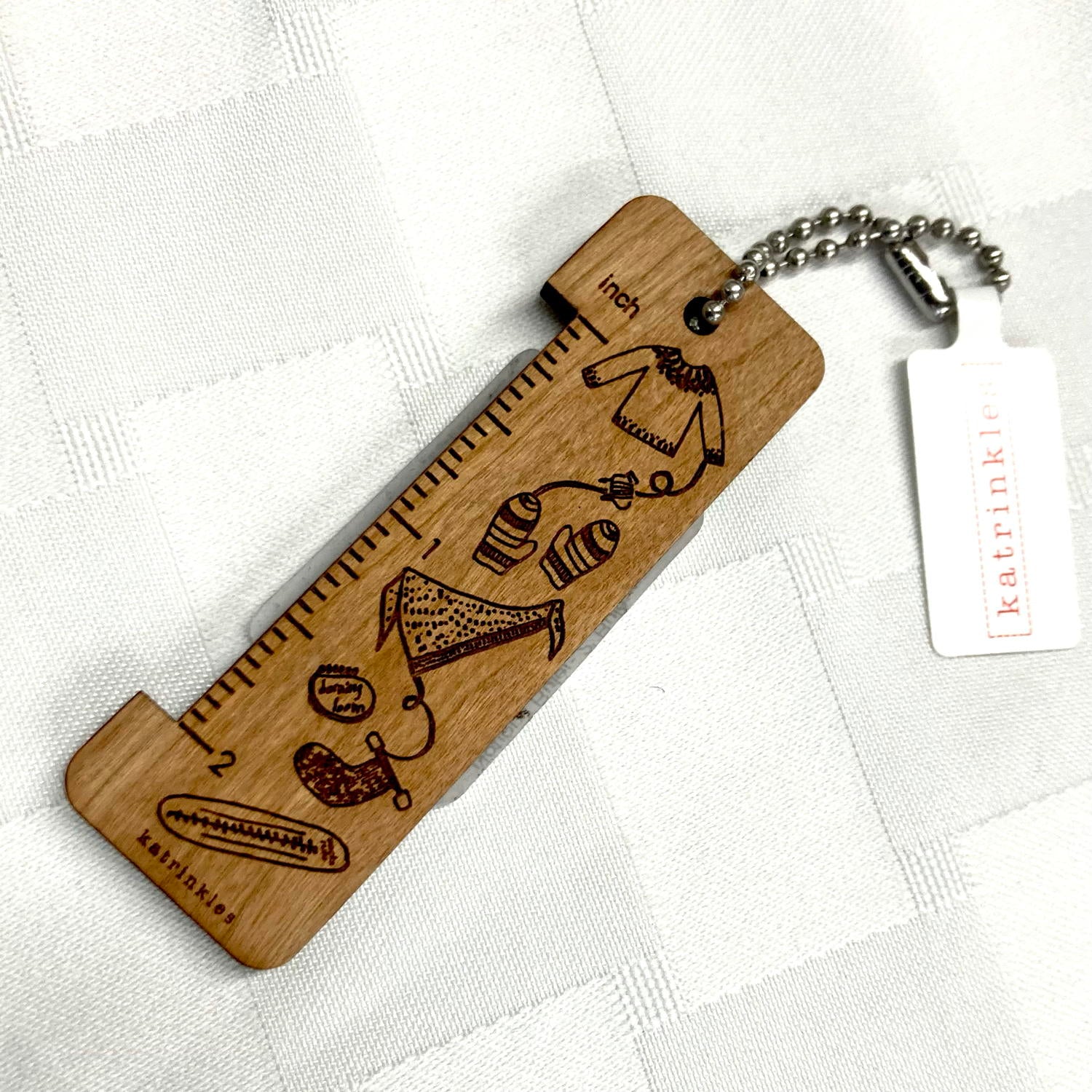 Notions Ruler 2' Ruler Keychain Mini Tool Stitchin' Post