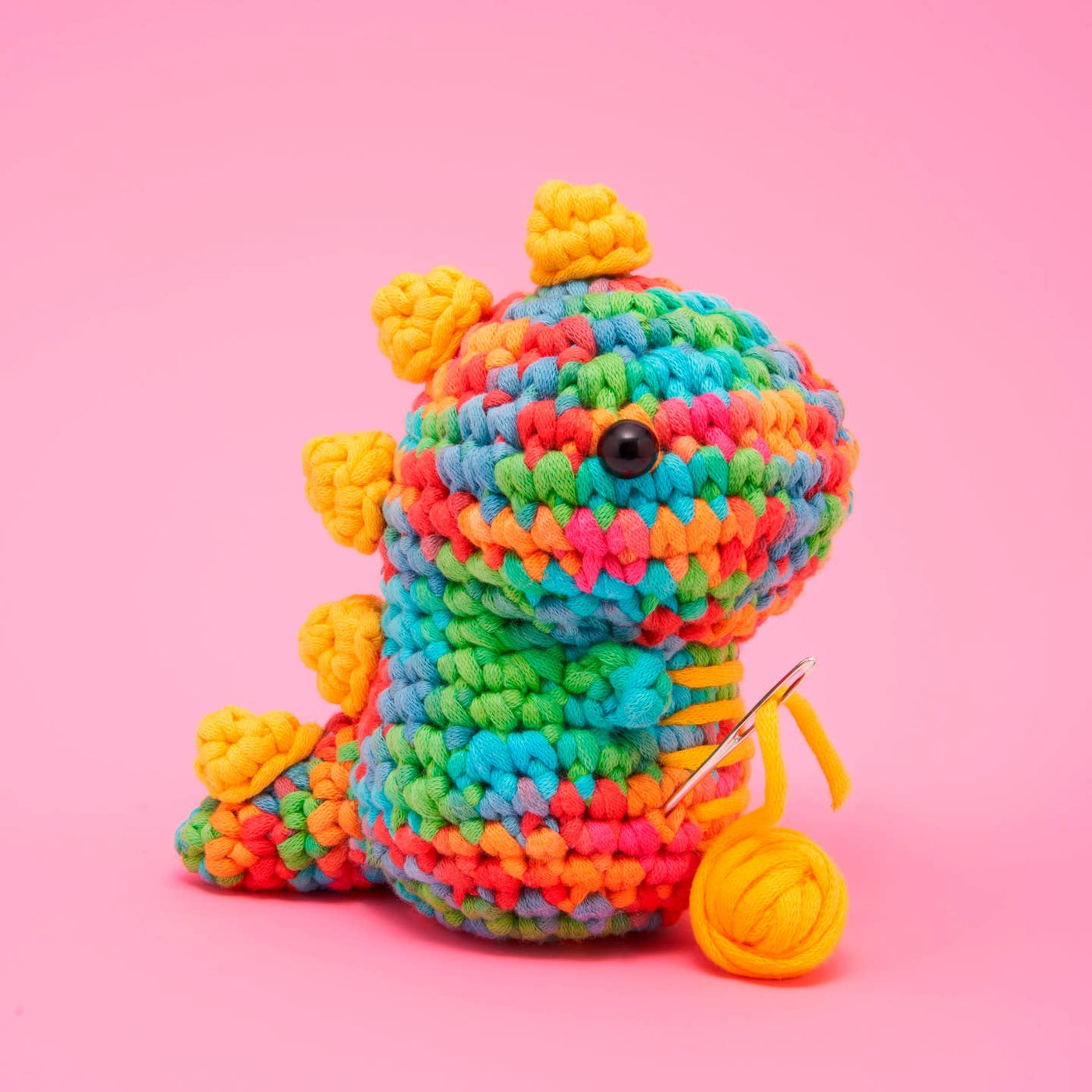 Woobles Fred the Rainbow Dinosaur Beginner Crochet Kit