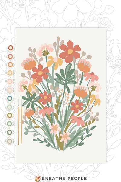 Wildflowers Meditative Art Paint-by-Number Kit
