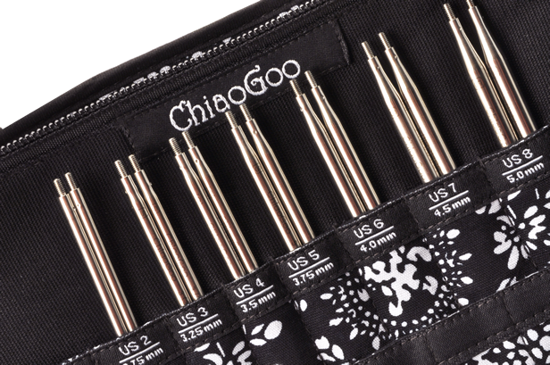 ChiaoGoo Spin Bamboo Interchangeable 5" Complete Knitting Needle Set