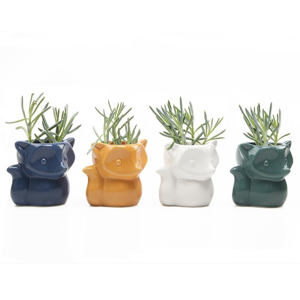 Clay Fox Planters by Chive