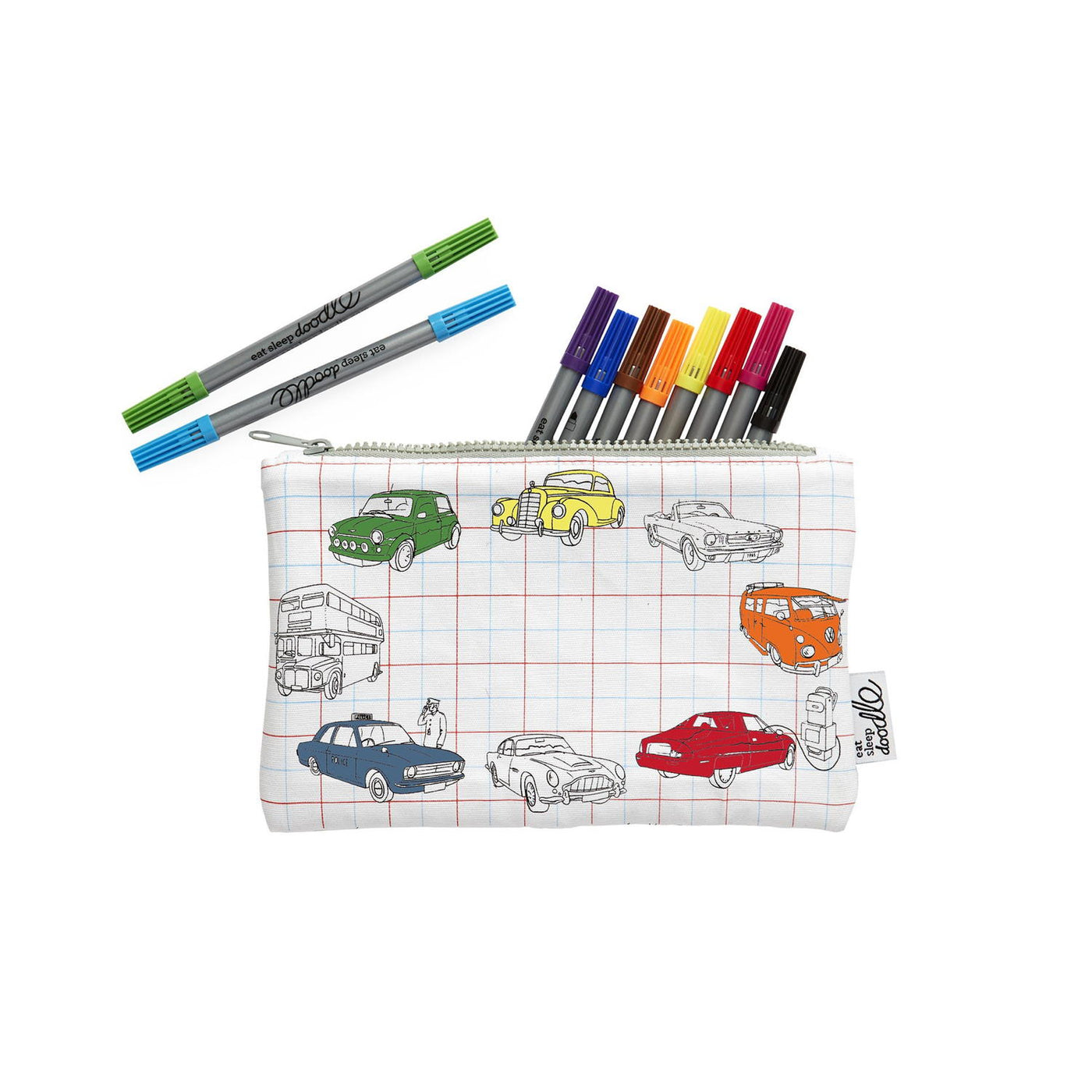 Working Wheels Pencil Case - Pens Included