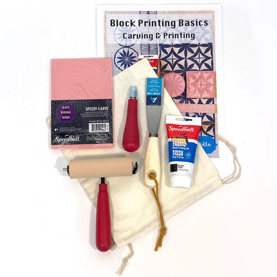 print paint dye fabric kit block printing