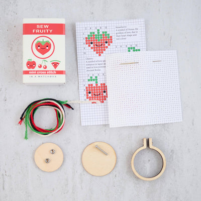 Matchbox Cross Stitch Kit - Sew Fruity