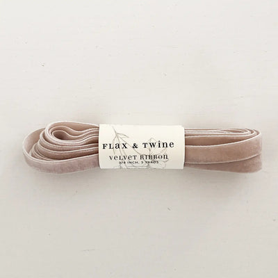 Flax & Twine 3/8" Velvet Ribbon 3 Yards
