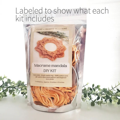 Macrame Mandala DIY Kit - Cord & Quartz