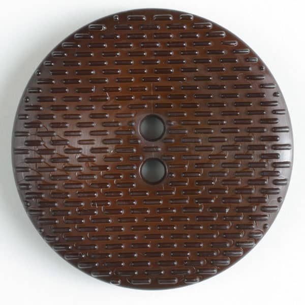 30mm Round Brown Textured Button 342513