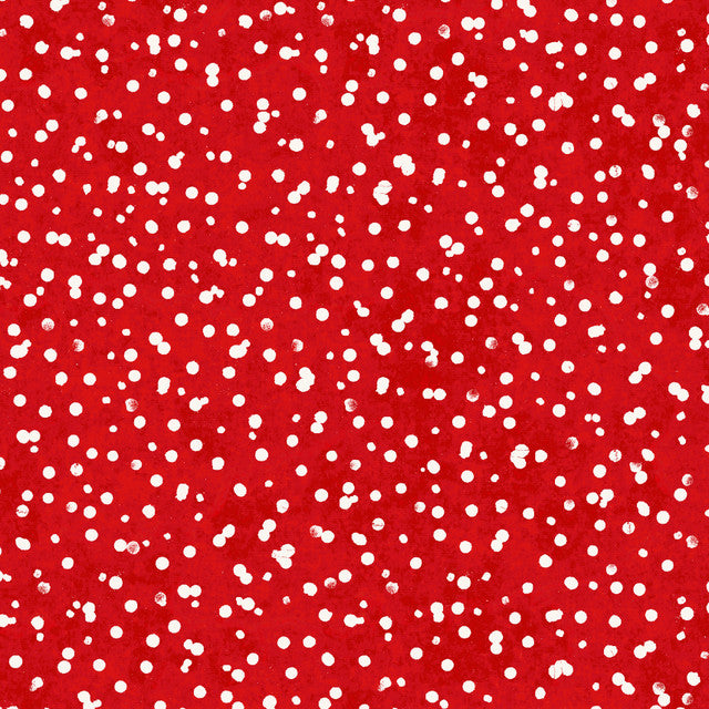 Winter Wreaths Scattered Snow Red - MAS10885-R