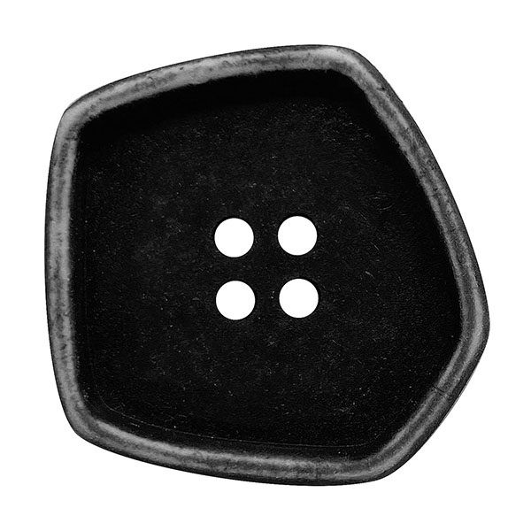 30mm Pentagon Button Black 390311
