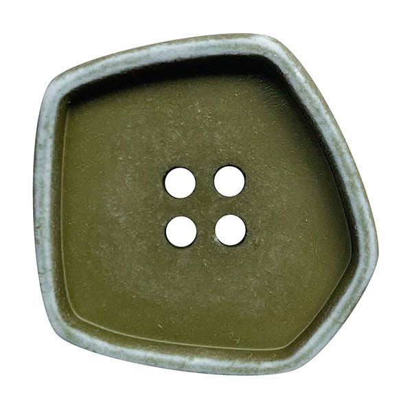 30mm Pentagon Button Green 392005