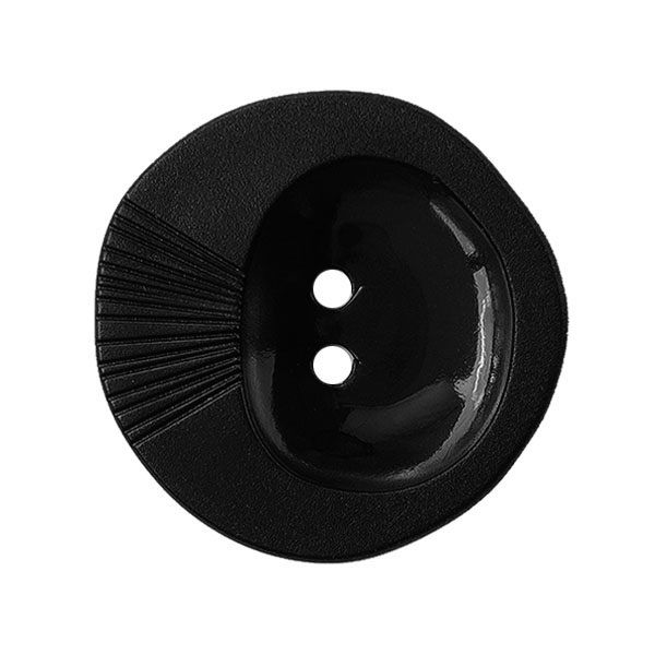 28mm Round Button Black Radiant 370952