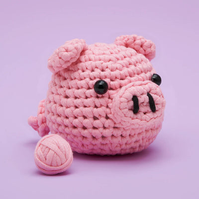 Woobles Bacon the Pig Beginner Crochet Kit