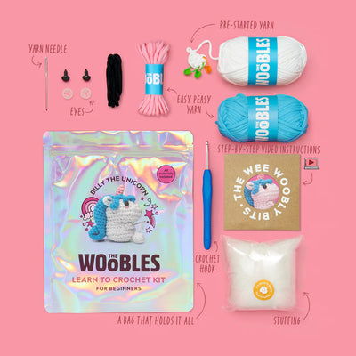 Woobles Billy the Unicorn Beginner Crochet Kit