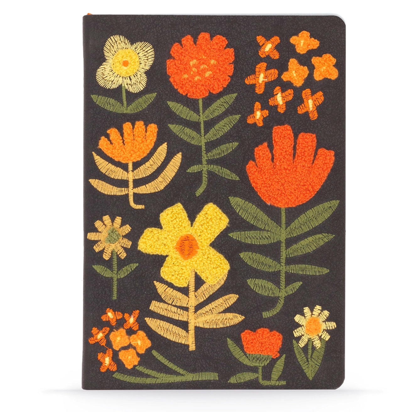 Denik - Chunky Flowers Hardcover Embroidered Notebook