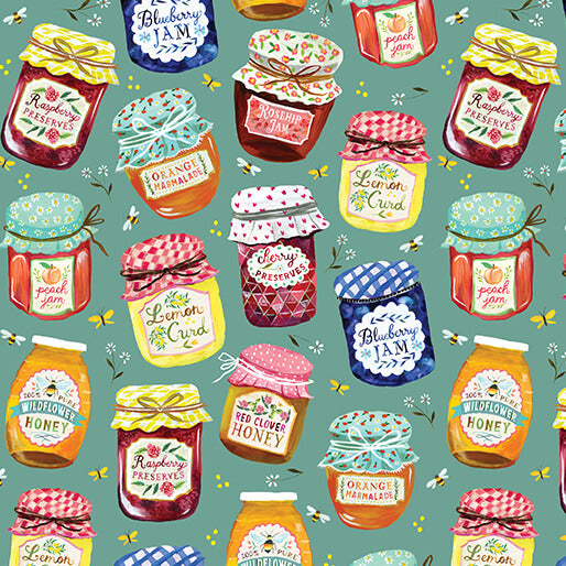 A Prairie Heart by Katie Daisy Jam Jars Teal 16630-84