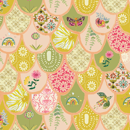 Follow Your Joy Kelly Rae Roberts Bargello Peach/Multi 16659-38