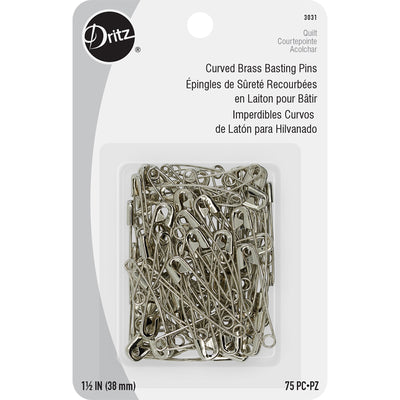 Curved Basting Pins size 2, 1.5"  - 75pc