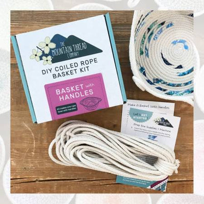 Coiled Rope Basket Kit - DIY - Basket with Handles