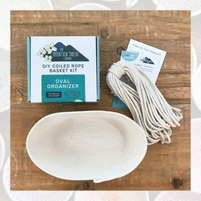 Coiled Rope Basket Kit - DIY - Oval Organizer