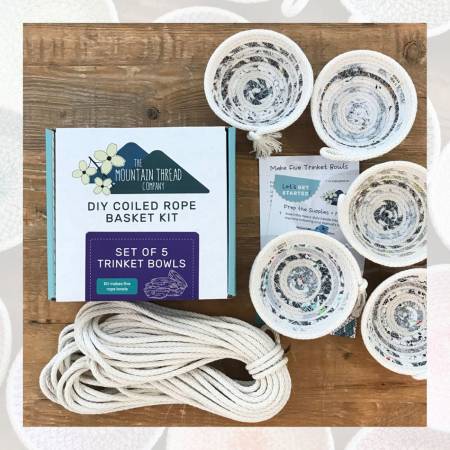 Coiled Rope Basket Kit - DIY - Set of 5 Trinket Bowls