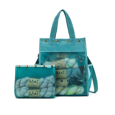 Maker's Tall Mesh Tote Teal