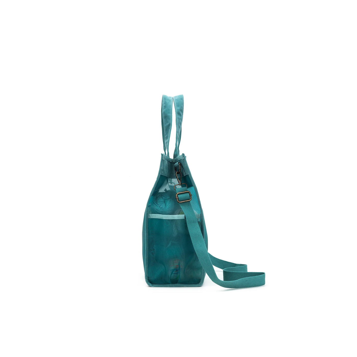 Maker's Tall Mesh Tote Teal