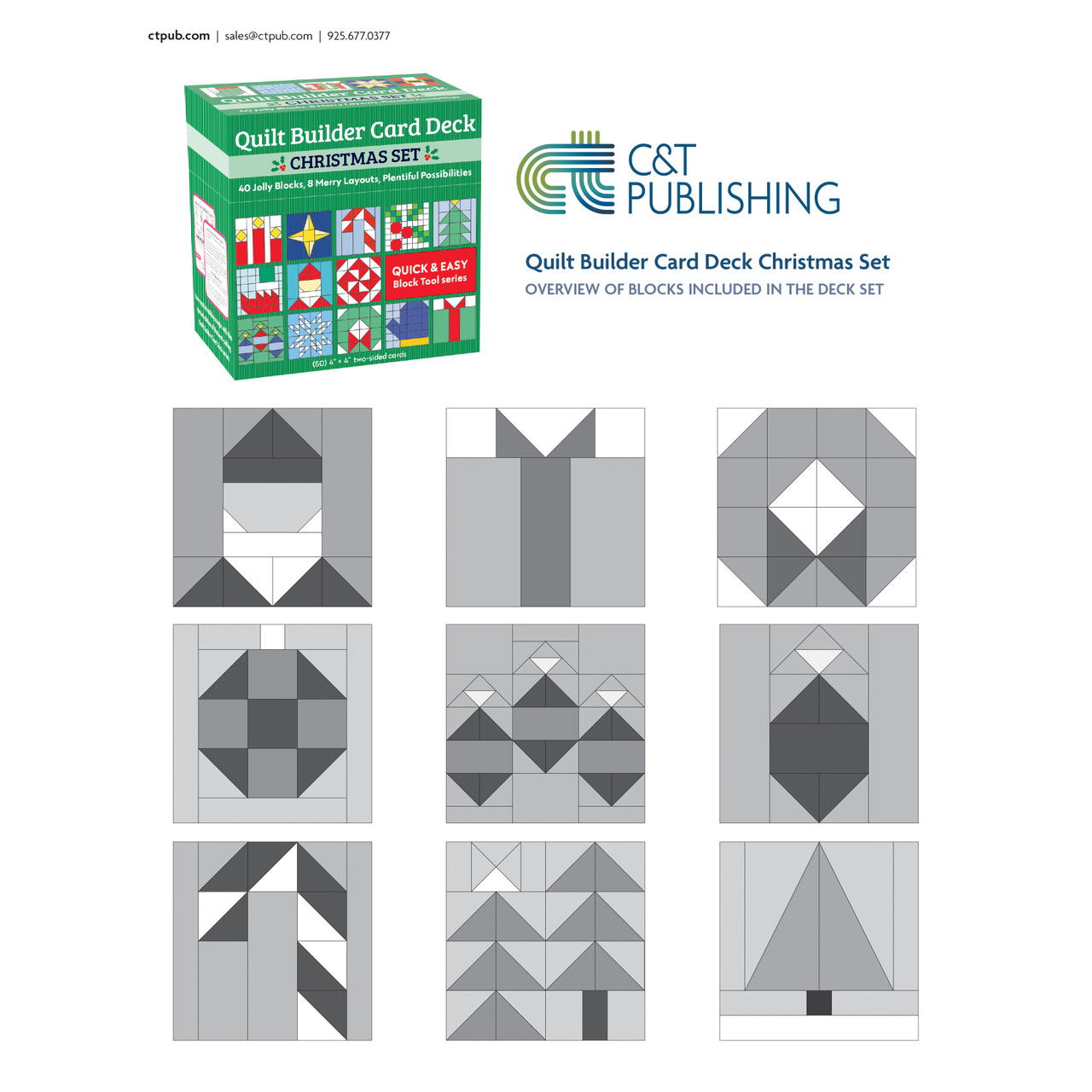 Quilt Builder Card Deck Christmas Set