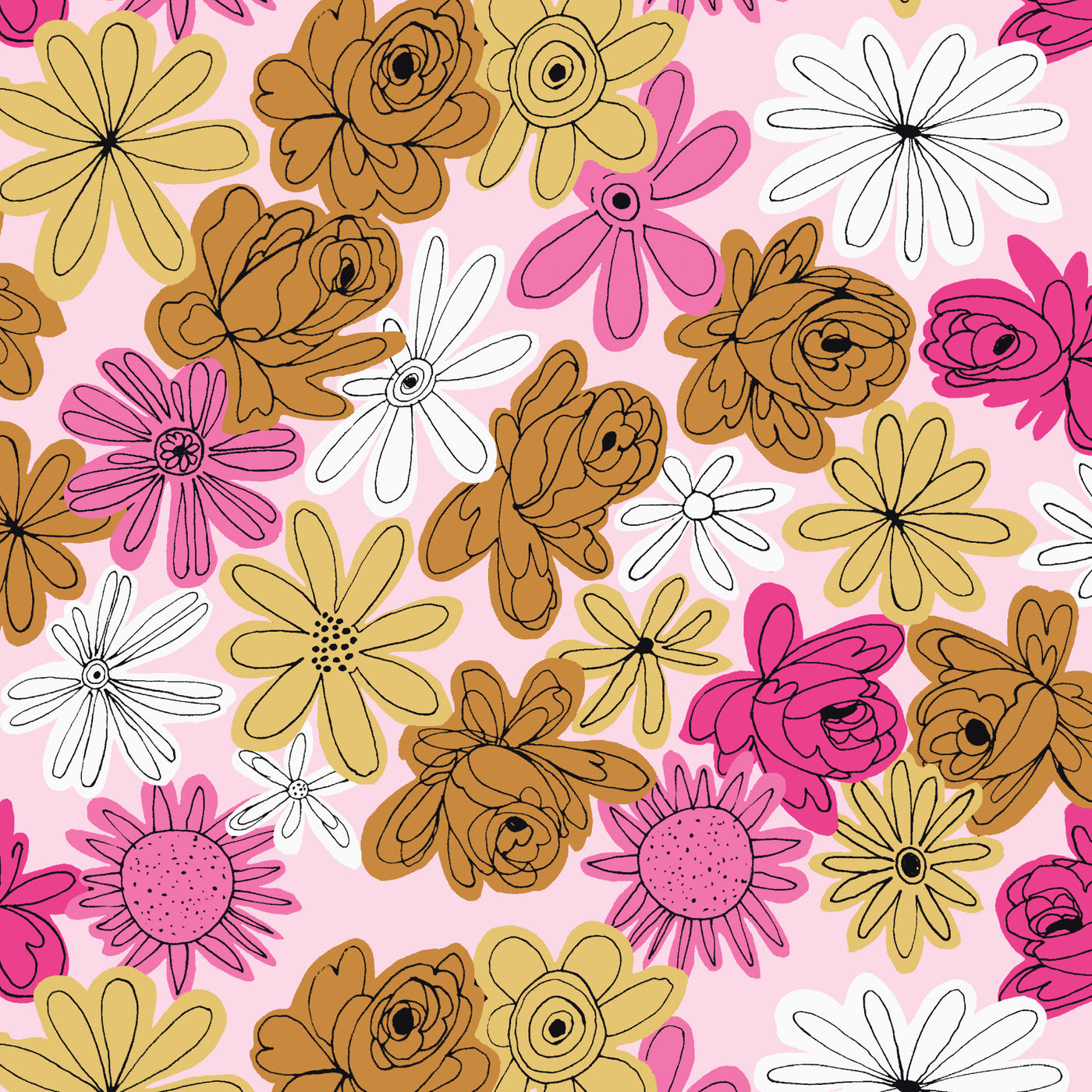 Summer Sun Floral Explosion Pink 228814 – Stitchin' Post