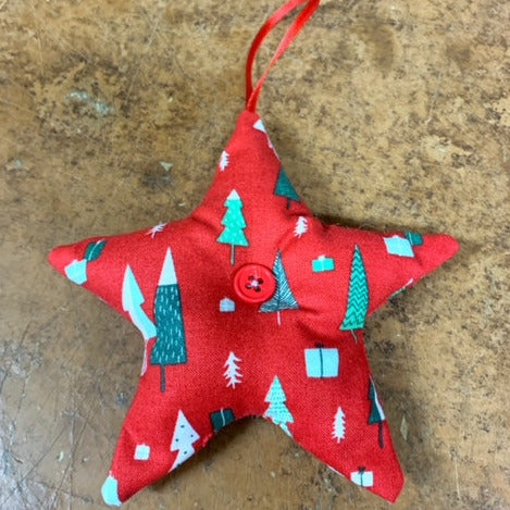 Red Christmas Trees Star Ornament - Employee Boutique