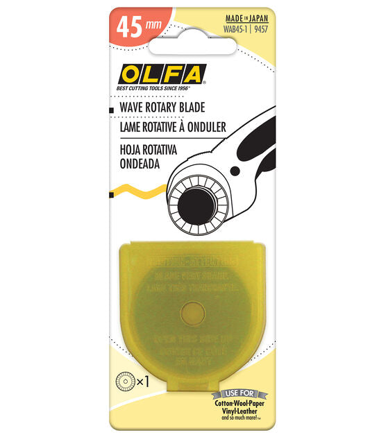 Wave Blade for Deluxe 45mm Rotary Cutters from Olfa