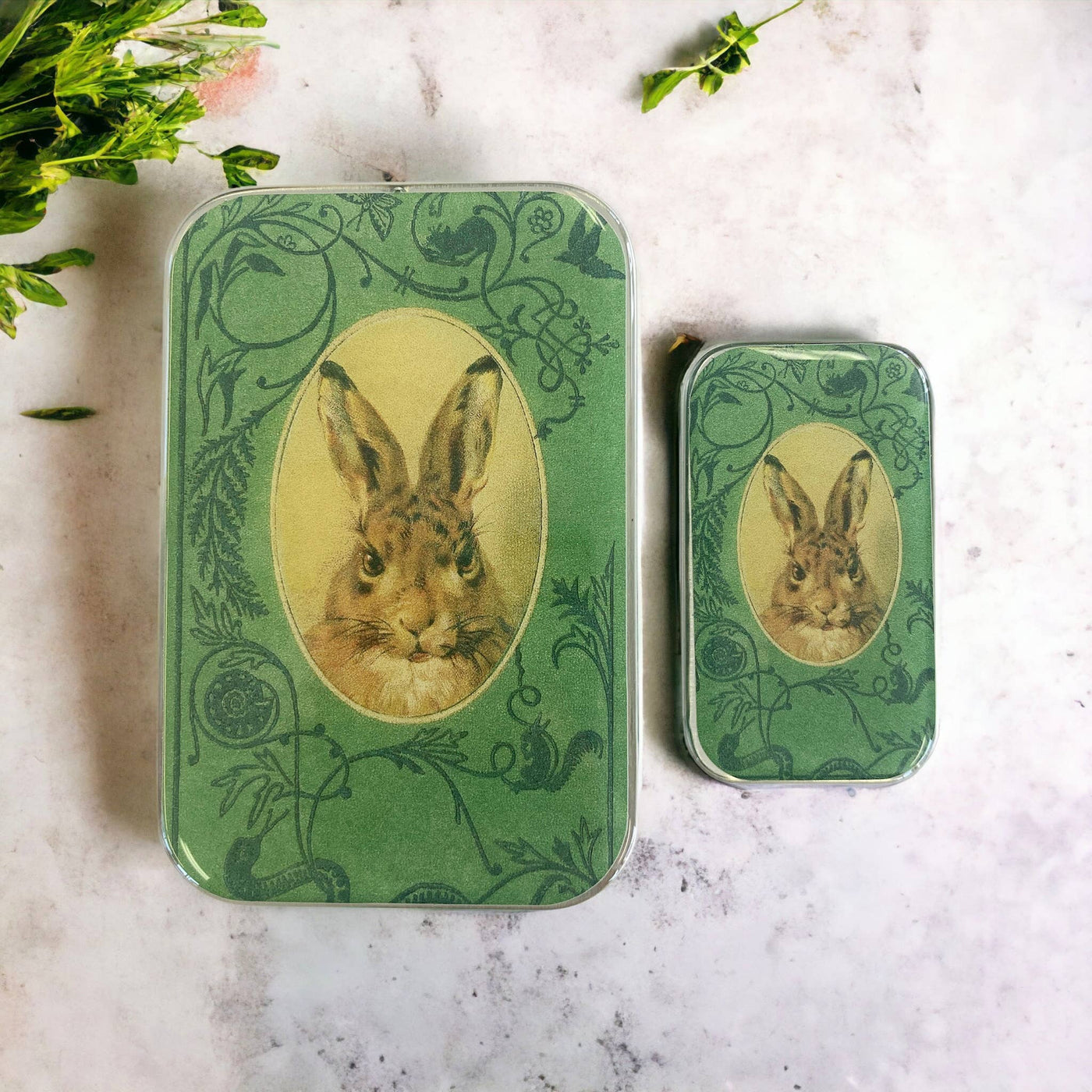 Firefly Notes - Bunny notions tin, stitch marker tin: Large