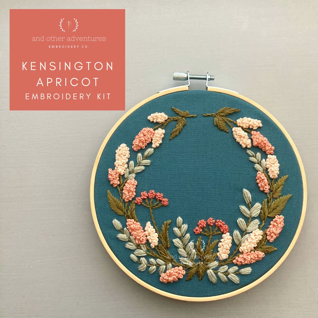 Kensington Apricot Embroidery Kit by And Other Adventures