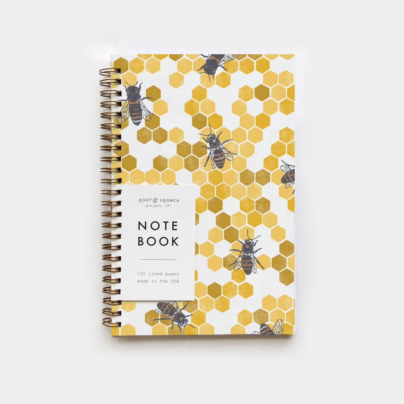 Root & Branch Paper Co. - Honeybee Spiral Bound Notebook