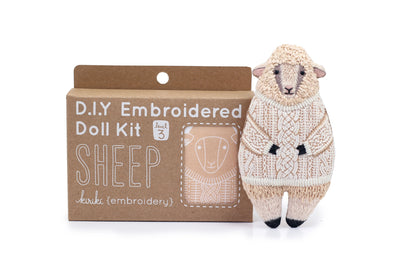 DIY Embroidered Doll Kit Sheep- Kiriki Press