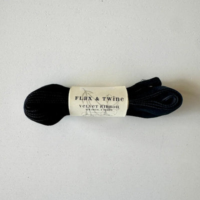 Flax & Twine 3/8" Velvet Ribbon 3 Yards