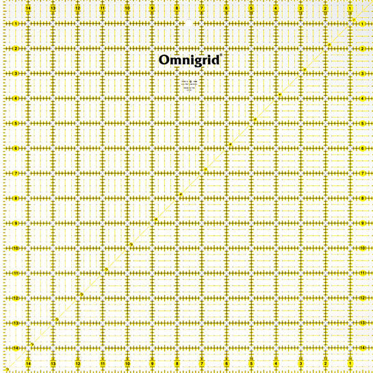 Omnigrid Ruler 15"x15" Square