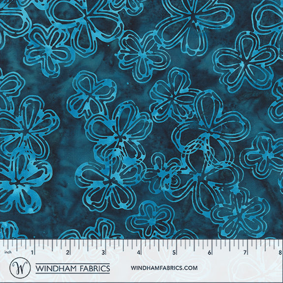 QE8: Charm Etched Flowers Deep Sea 451Q-5