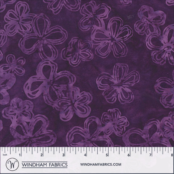 QE8: Charm Etched Flowers Purple 451Q-8