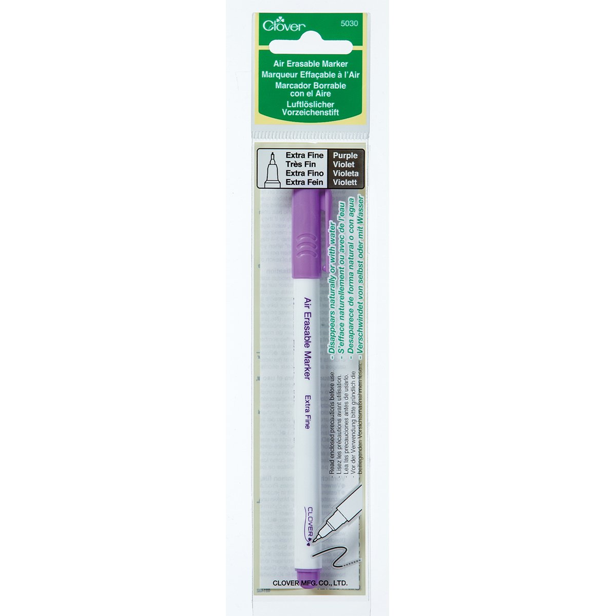 Clover Air Erasable Marker Purple - Extra Fine CLO5030