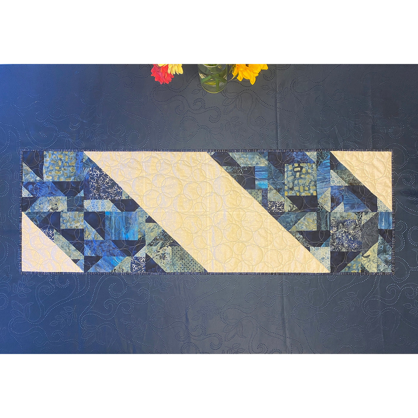 503 Giant Half Square Triangles Table Runner with Brandy Maslowski on ...