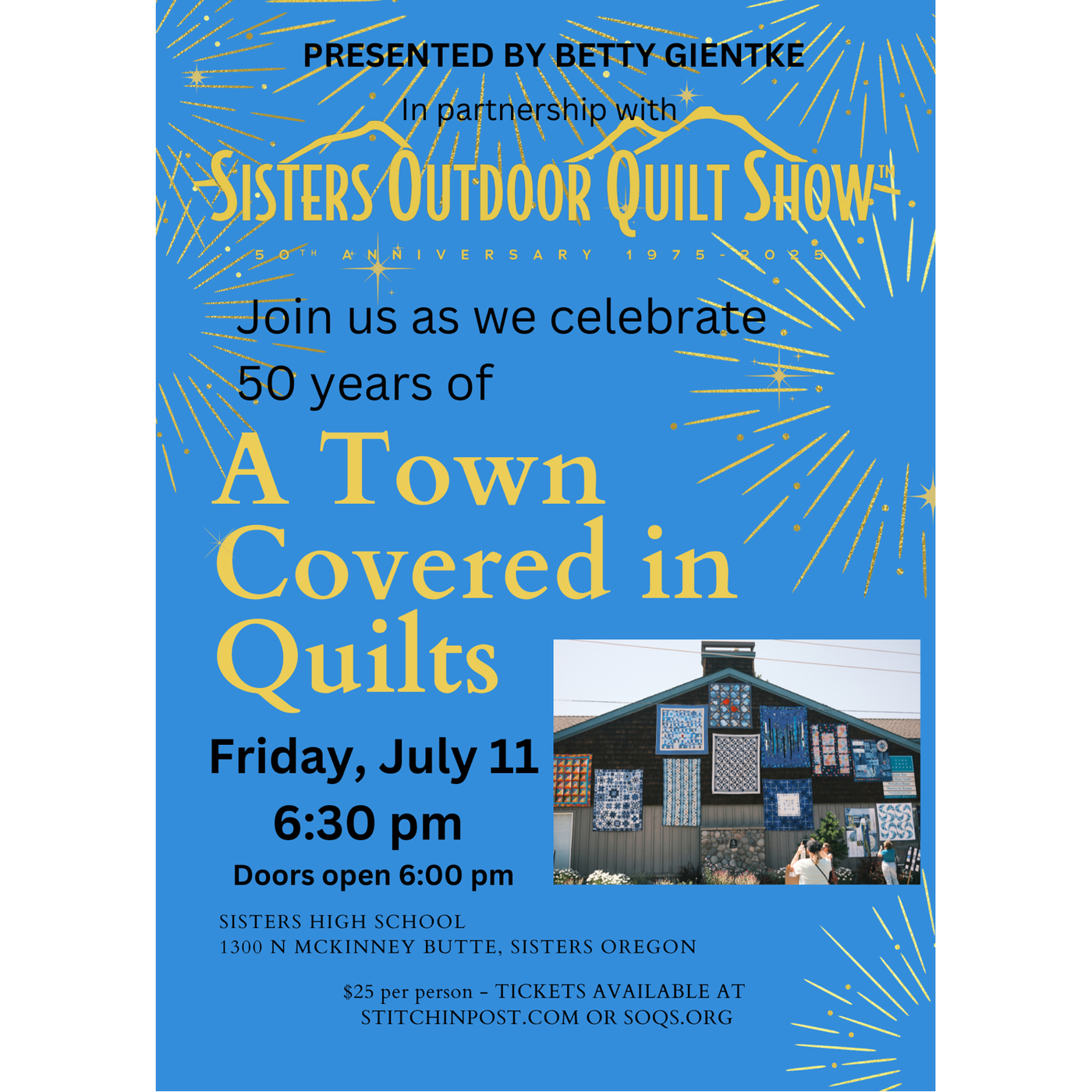 529 SOQS Fundraiser – A Town Covered in Quilts on 7/11/2025