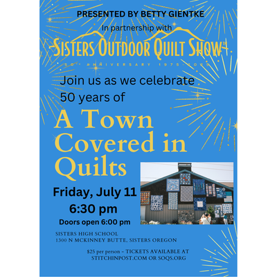 529 SOQS Fundraiser – A Town Covered in Quilts on 7/11/2025