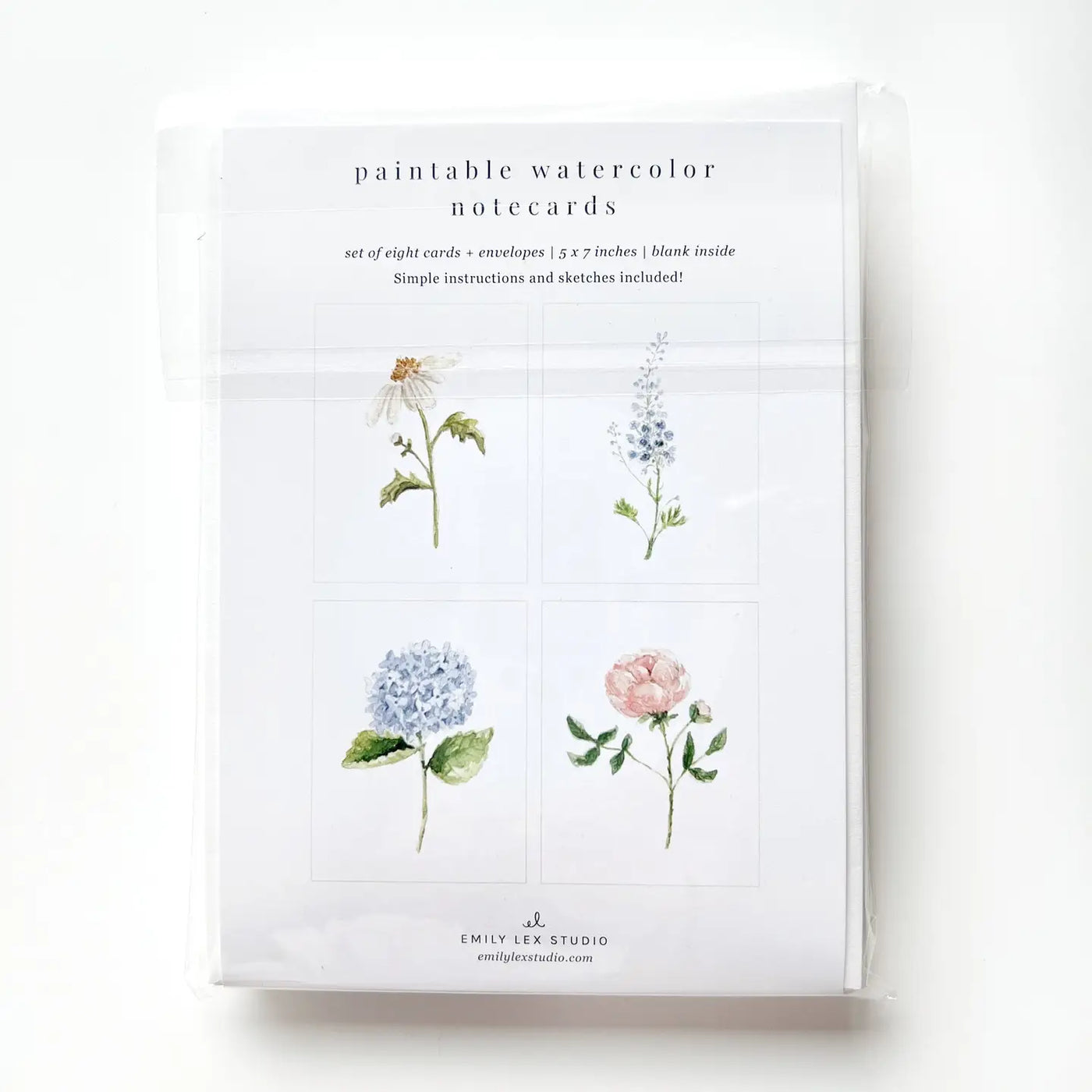 Paintable Watercolor Notecards - Garden Flowers