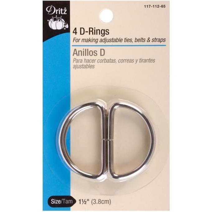 D-Rings Silver 1.5" 4ct
