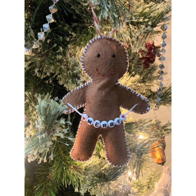 Gingerbread Man Felt Ornament - Employee Boutique