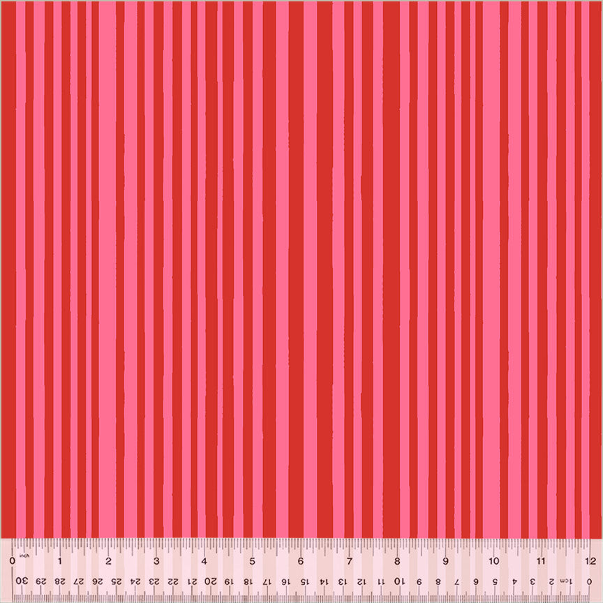 Kaleidoscope Mini Stripe Capsicum/Perfect Pink 54121D-14