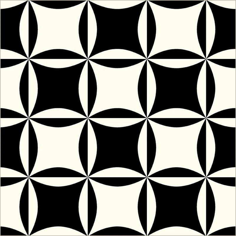 Perfect Points Cathedral Window Black Canvas 54885C-3